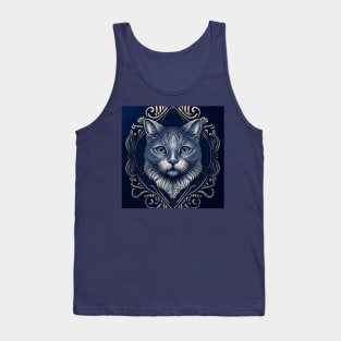 Victorian Kitty Portrait 5 Tank Top